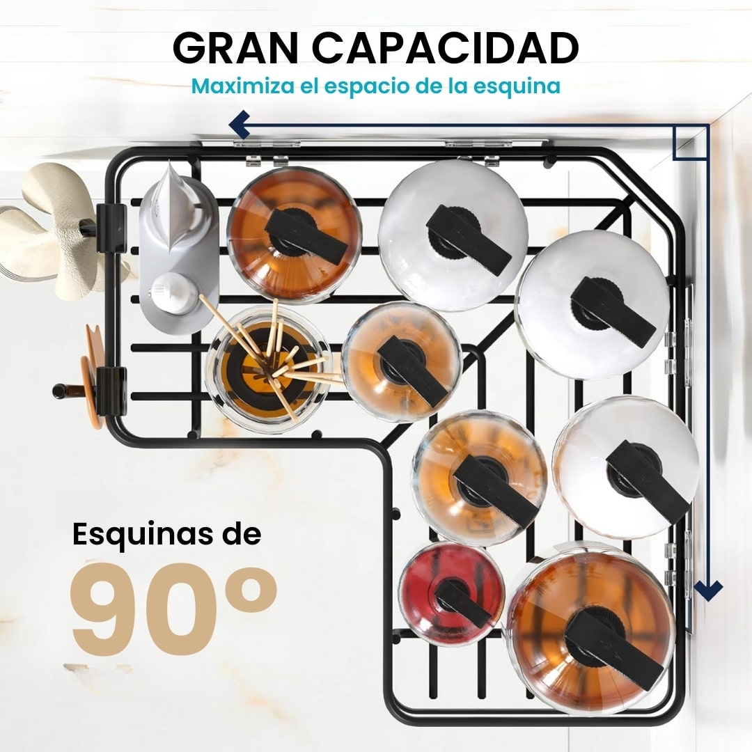 Set x 5 organizadores de acero inoxidable