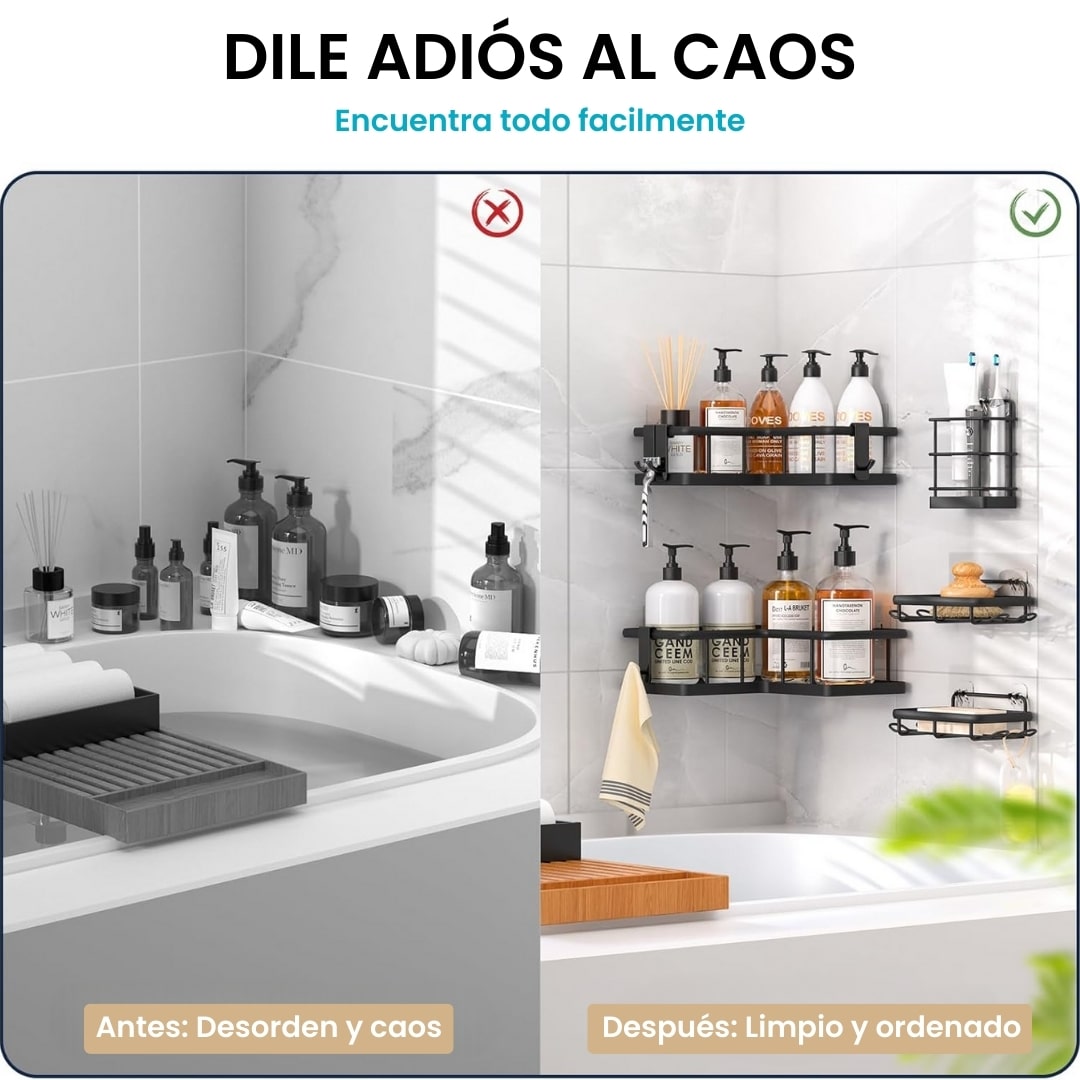 Set x 5 organizadores de acero inoxidable