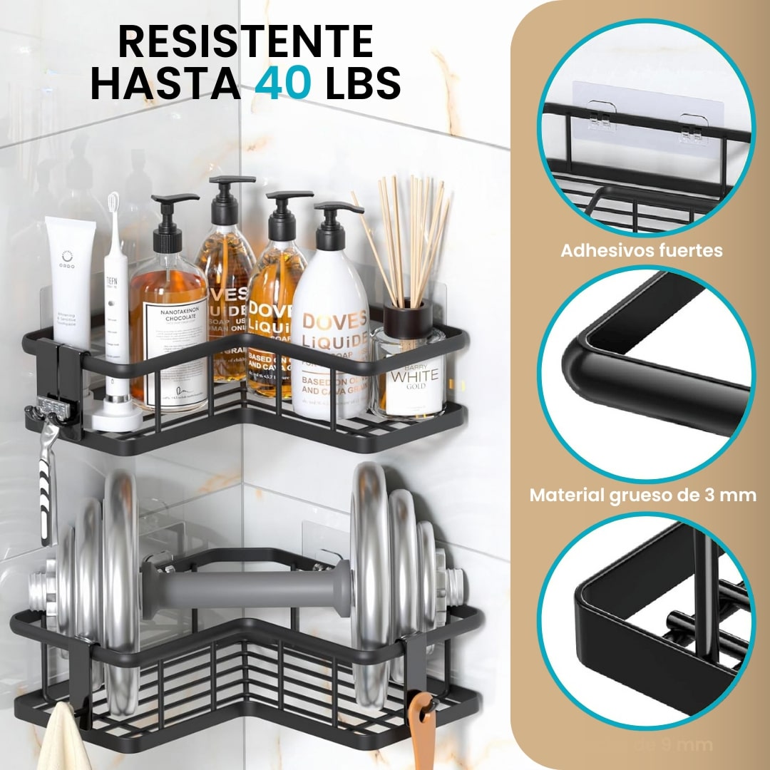 Set x 5 organizadores de acero inoxidable