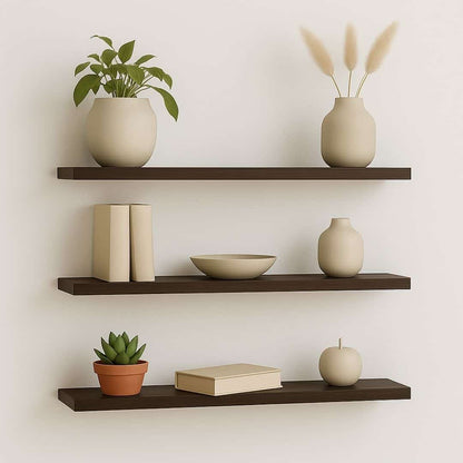 Set x 3 repisas flotantes 50x14 cm