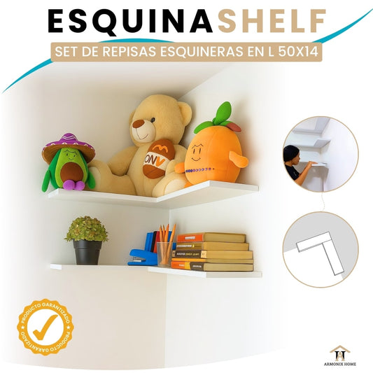 Repisas esquineras en L